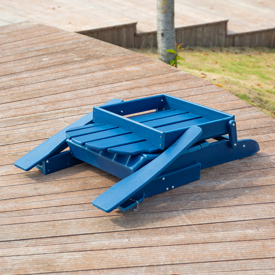 ADM009 Sedia Adirondack pieghevole rustica - Sedia pieghevole da esterno in HDPE