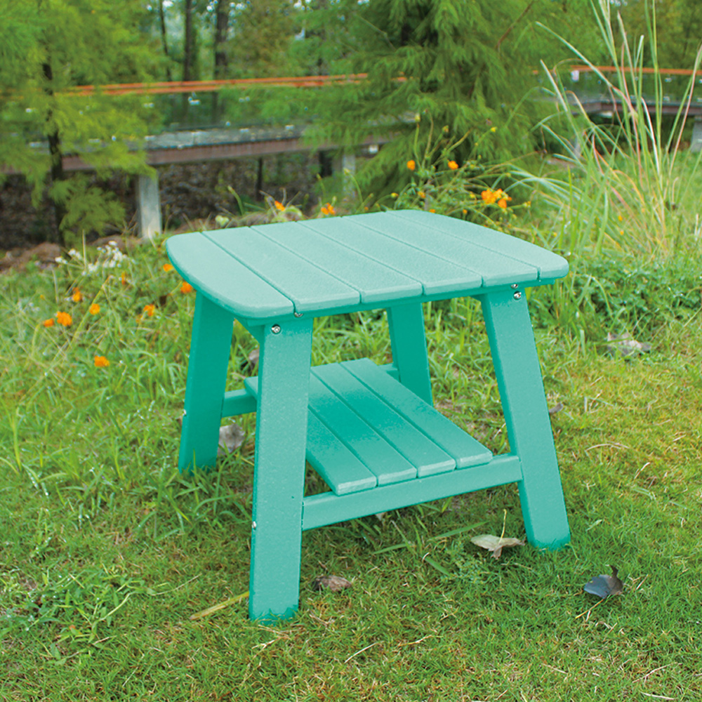 TTM001 Sedia a dondolo Adirondack da esterno per patio estraibile in HDPE a 2 strati con tavolino fisso