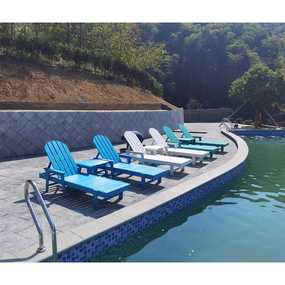 Set CLS301 Poltrona chaise longue da giardino per patio, piscina, prato, HDPE