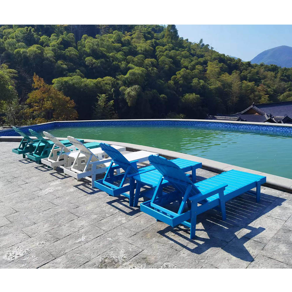 Set CLS301 Poltrona chaise longue da giardino per patio, piscina, prato, HDPE